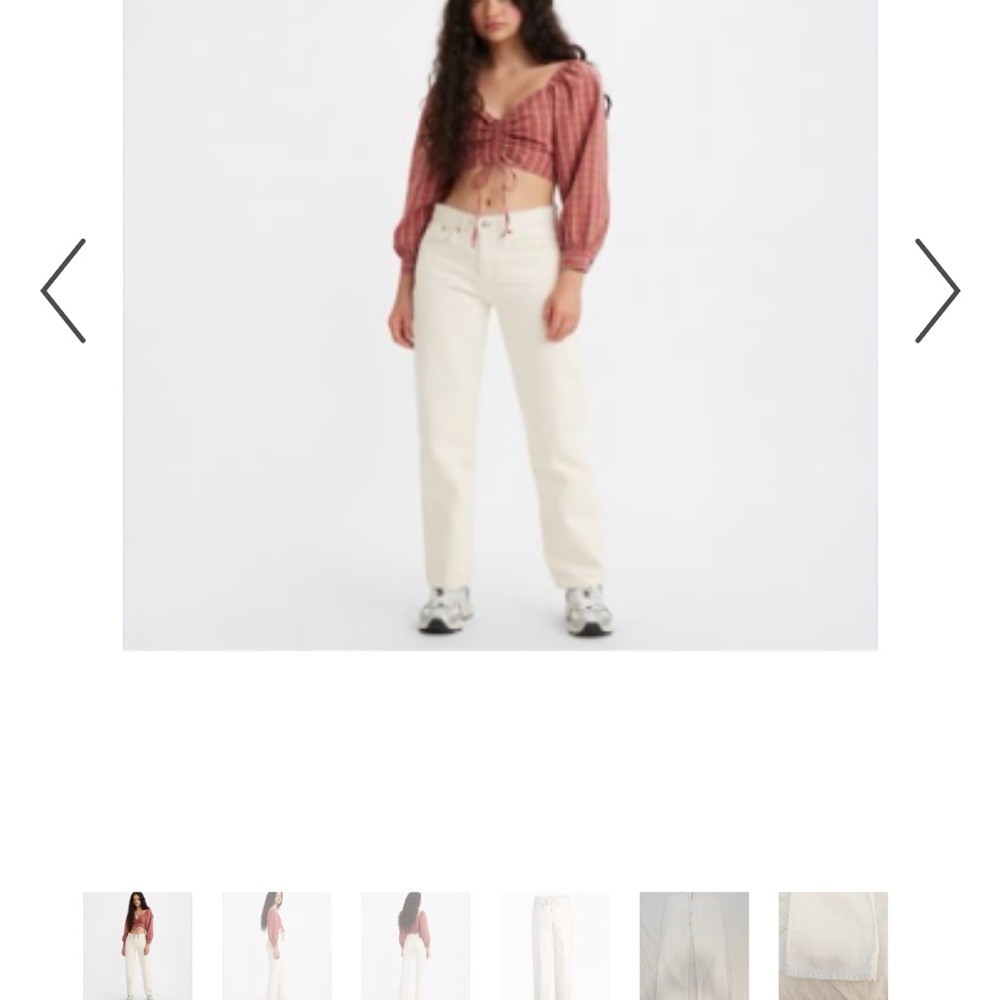 Levi's Cream Straight Leg Jeans with Classic Fit